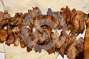 Turkish Cag Kebab Doner in wood fired oven named Erzurum CaÃÅ¸ KebabÃÂ± served at ÃÅ¾ehzade CaÃÅ¸ Kebap photo